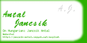 antal jancsik business card